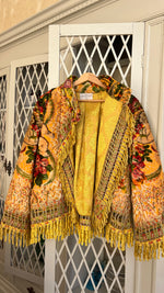 Load image into Gallery viewer, Vintage Kimono Jacket with Cherubs &amp; Bouquets
