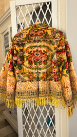 Load image into Gallery viewer, Vintage Kimono Jacket with Cherubs &amp; Bouquets
