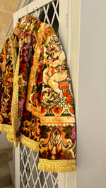 Load image into Gallery viewer, Vintage Kimono Jacket with Cherubs &amp; Pink Florals

