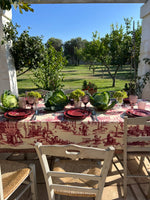 Load image into Gallery viewer, Toile du Jouy Bordeaux Table Cloth
