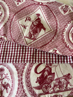 Load image into Gallery viewer, Toile de Jouy Red and Beige Table Runner
