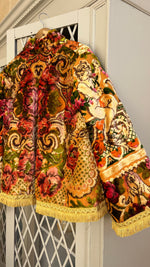 Load image into Gallery viewer, Vintage Kimono Jacket with Cherubs &amp; Pink Florals
