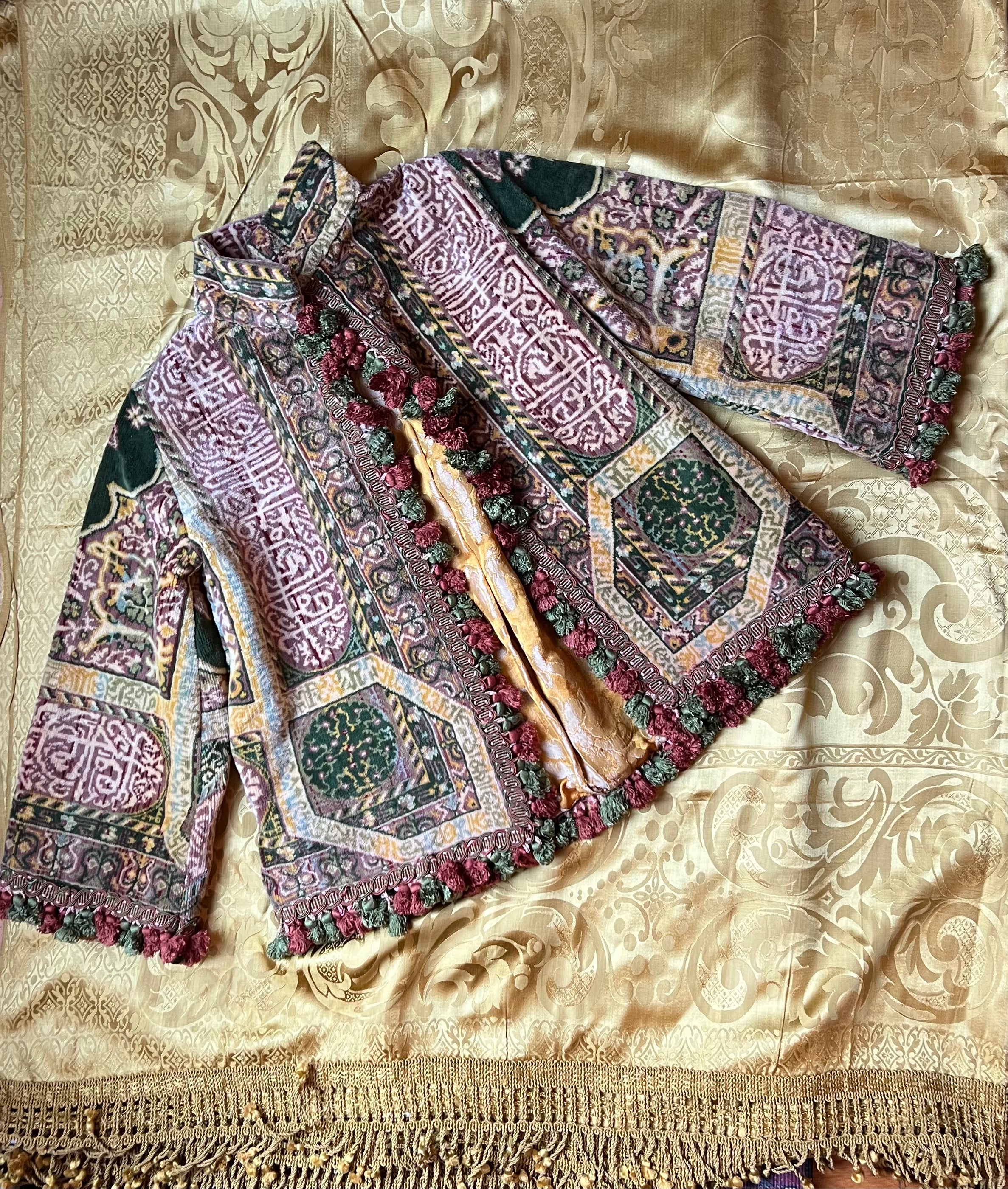 Vintage Kimono Jacket with PomPoms