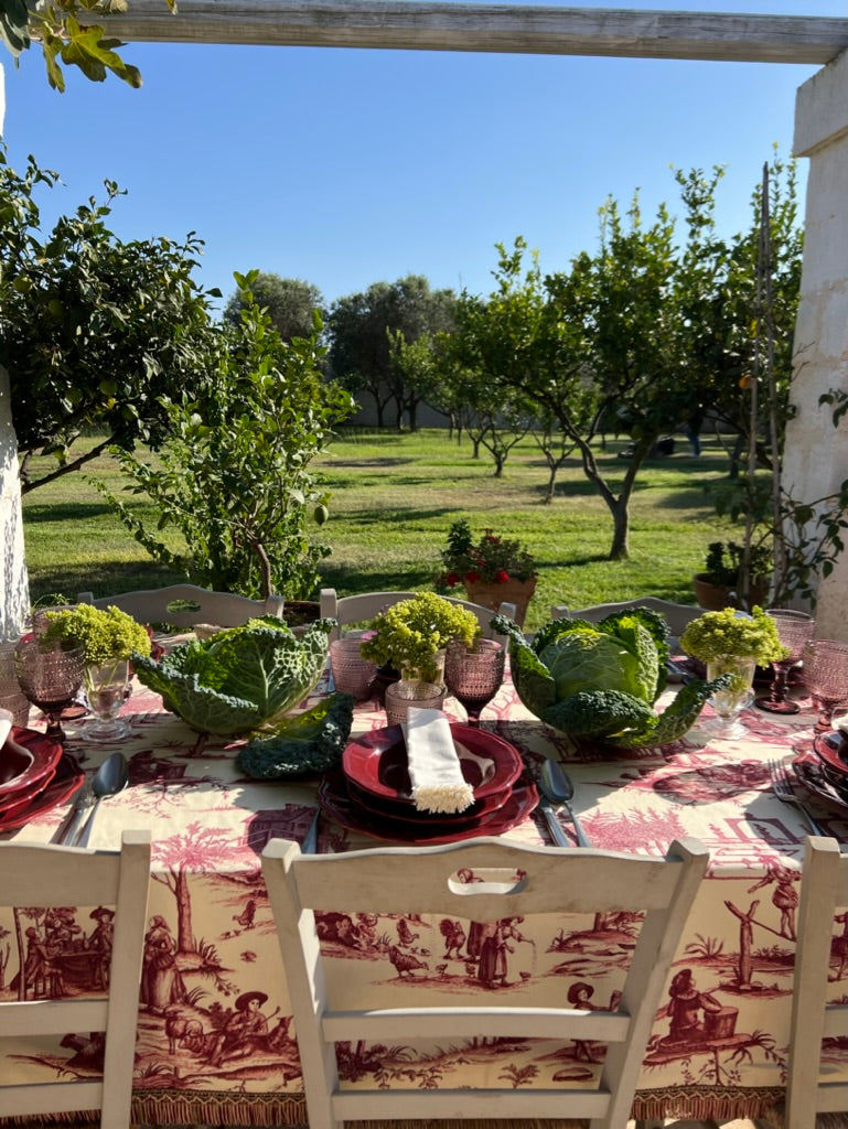 Toile du Jouy Bordeaux Table Cloth