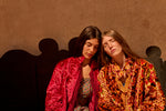 Load image into Gallery viewer, Vintage Kimono with Rich Burgundy Florals
