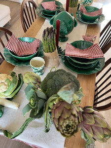 Toile de Jouy Red and Beige Table Runner