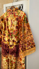 Load image into Gallery viewer, Vintage Kimono with Rich Burgundy Florals
