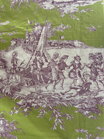 Load image into Gallery viewer, Toile du Jouy Plum &amp; Lime Table Cloth
