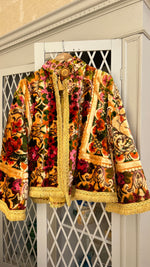 Load image into Gallery viewer, Vintage Kimono Jacket with Cherubs &amp; Pink Florals
