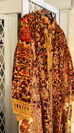 Load image into Gallery viewer, Vintage Kimono with Rich Burgundy Florals
