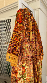Load image into Gallery viewer, Vintage Kimono with Rich Burgundy Florals
