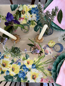 1950s Spring Flowers Table Cloth