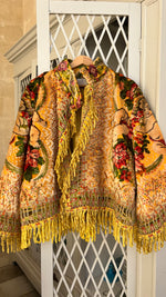 Load image into Gallery viewer, Vintage Kimono Jacket with Cherubs &amp; Bouquets

