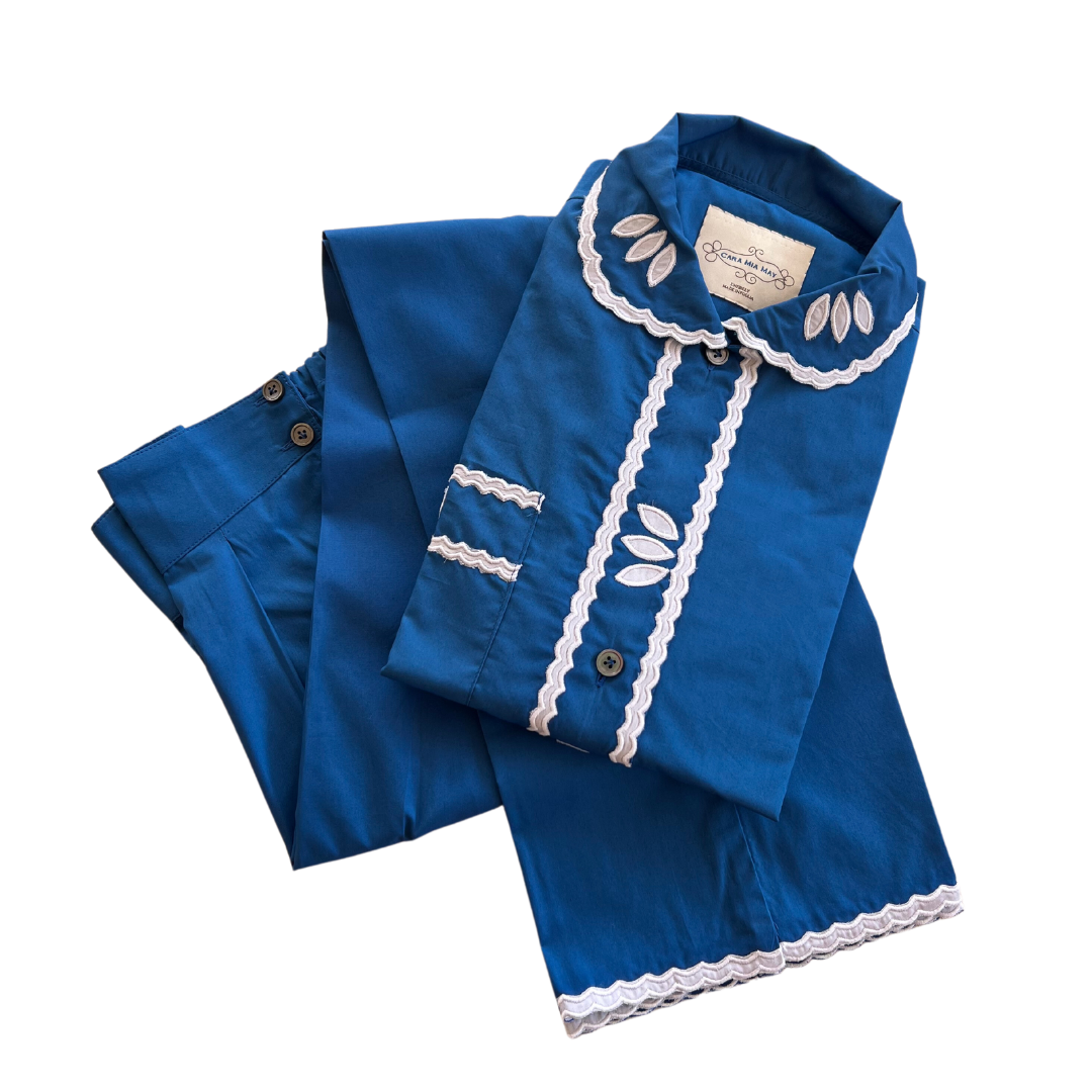 Majorelle Blu Luxury Pyjamas Set