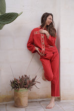 Load image into Gallery viewer, Terra Cotta Luxury Pyjamas Set
