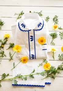 Calce white pyjamas set (with flowers)