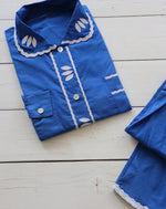 Load image into Gallery viewer, Majorelle blue pyjama set (folded nicely)
