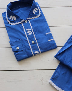 Majorelle blue pyjama set (folded nicely)