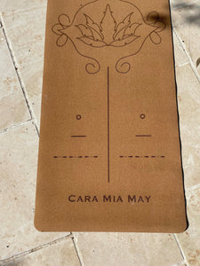Natural Cork Yoga Mat with Agave Design