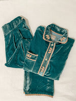 Load image into Gallery viewer, Acquamarina Luxury Velvet Pyjama Set
