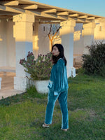Load image into Gallery viewer, Acquamarina Luxury Velvet Pyjama Set
